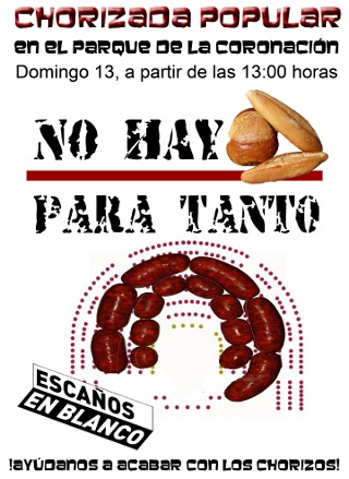 Cartel de chorizada popular