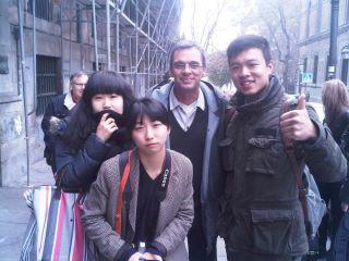 Foto con coreanos